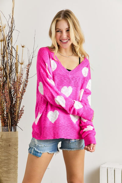 All Heart Sweater - Pink