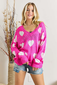 All Heart Sweater - Pink