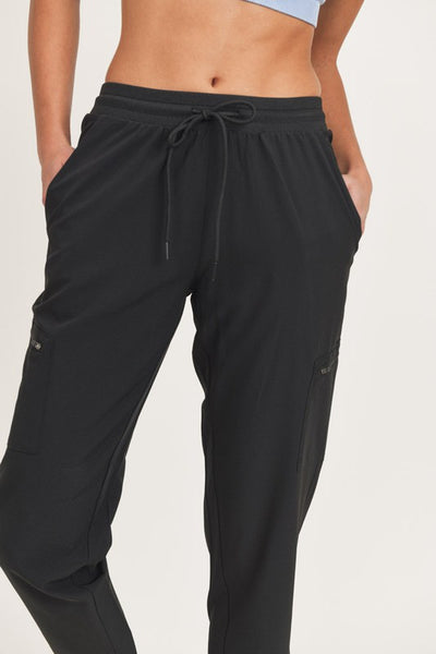 Allie Essential Joggers - Black - SIZE SMALL