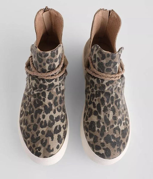 Aramae Leopard Canvas Shoes