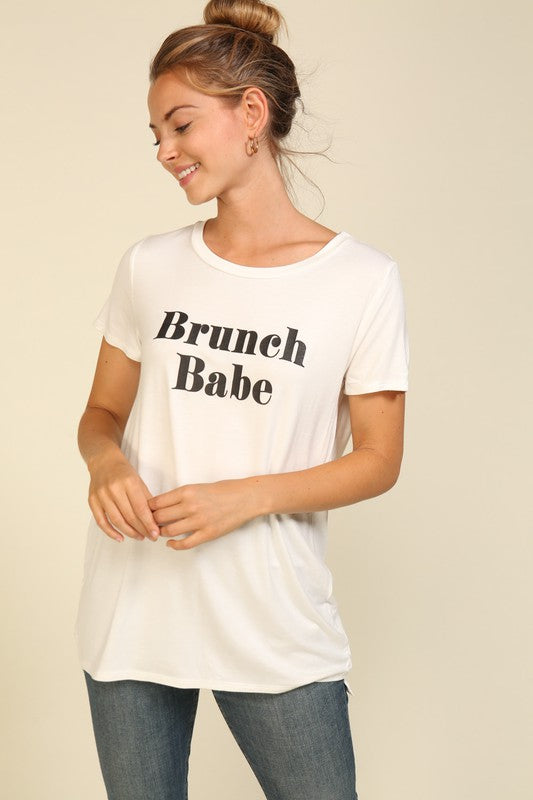 Brunch Babe Graphic Tee - SIZE LARGE