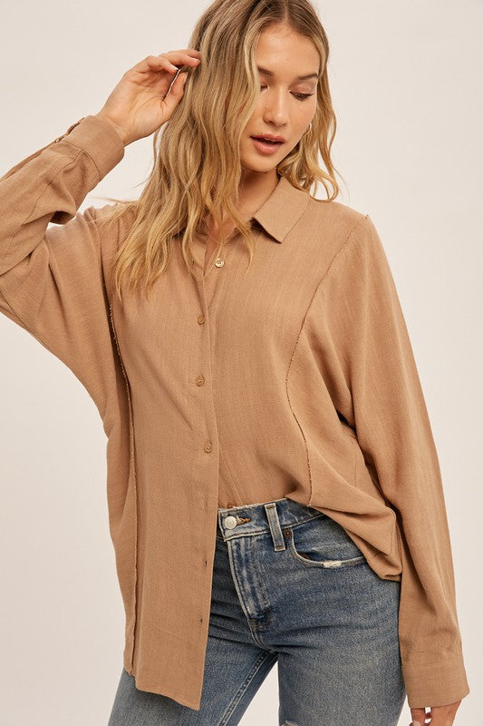 Cal Button Down Top