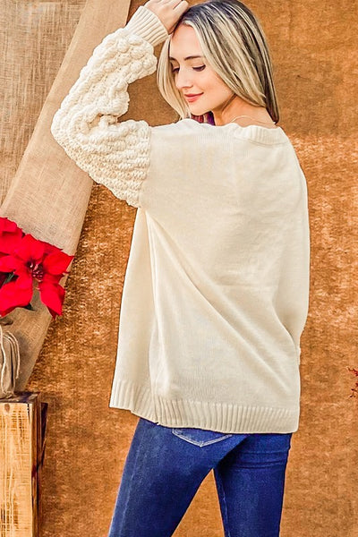 Ciarra Bubble Sleeve Sweater