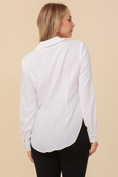 Dalia Button Up Long Sleeve - Off White
