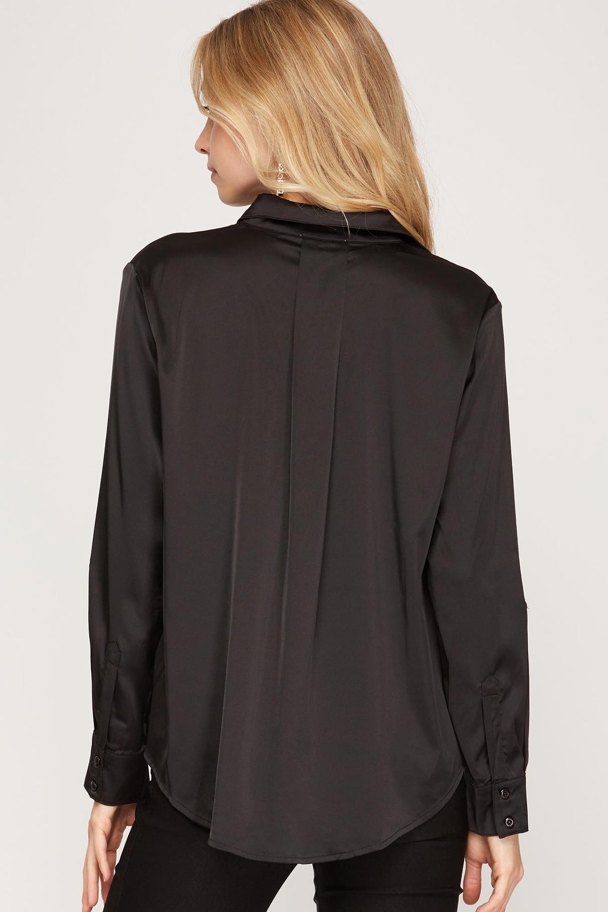 Everleigh Satin Blouse - SIZE MEDIUM