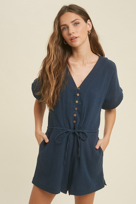 Gaia Gauze Romper - SIZE SMALL