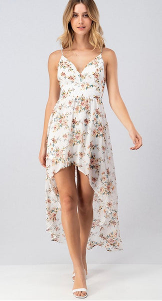 Graylynn Floral High Low Dress - SIZE LARGE