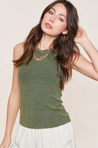 Jarrah Dyed Tank Top - Forest - SIZE SMALL