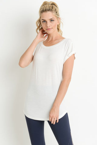 Jayla Everyday Essential Tee - White - SIZE LARGE