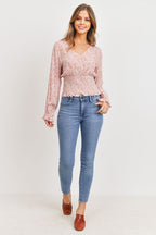 Leila Smocked Floral Top