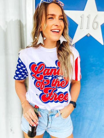 Land Of The Free Tee - SIZE SMALL