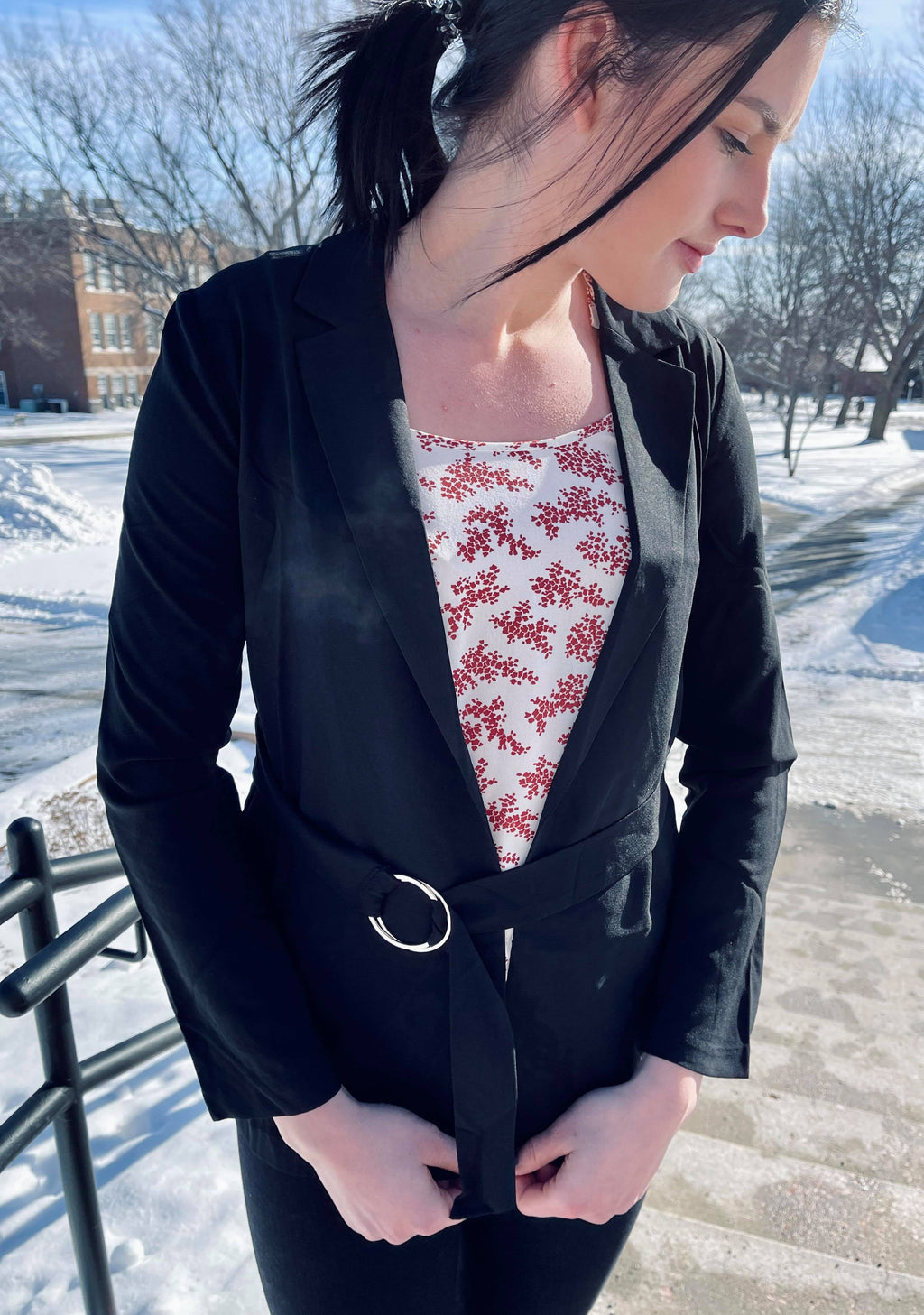 Layne Belted Blazer - SIZE SMALL