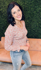Leila Smocked Floral Top