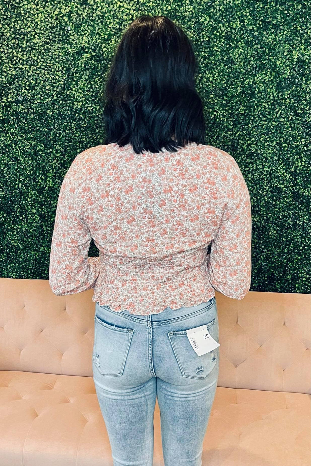 Leila Smocked Floral Top