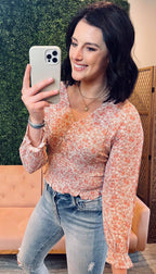 Leila Smocked Floral Top