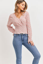 Leila Smocked Floral Top
