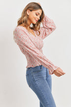 Leila Smocked Floral Top