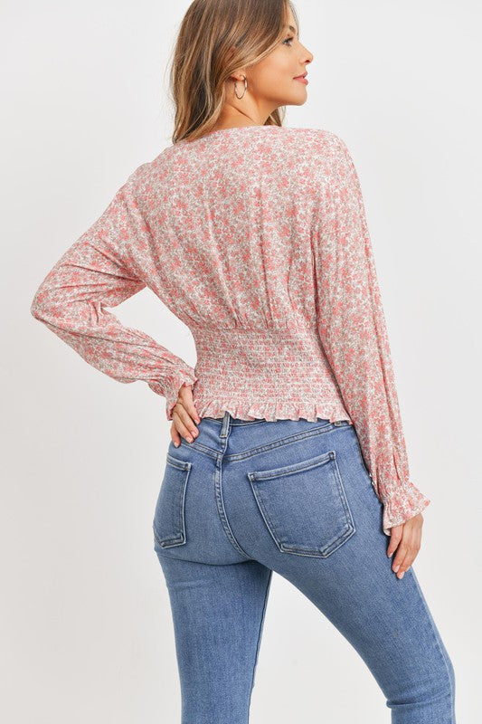 Leila Smocked Floral Top