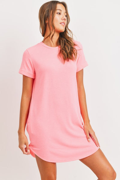 Logan French Terry Dress - Pink
