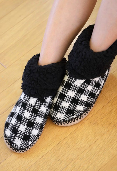 Mahree Buffalo Plaid House Slippers - SIZE S/M