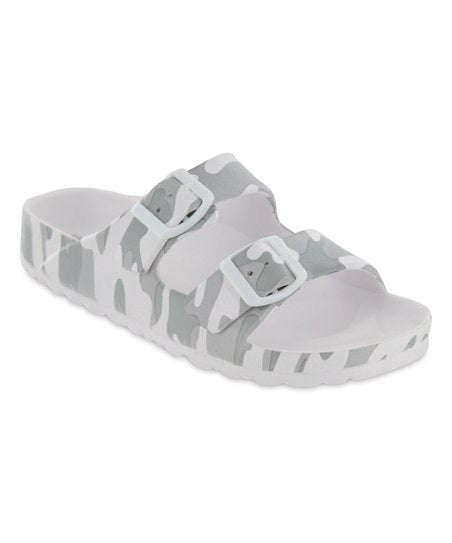 Marie Double Strap Sandals - Snow Camo