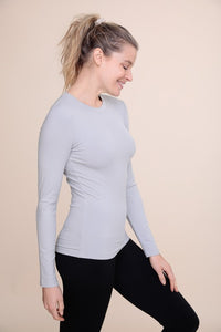 Mella Micro-Ribbed Long Sleeve - Mist