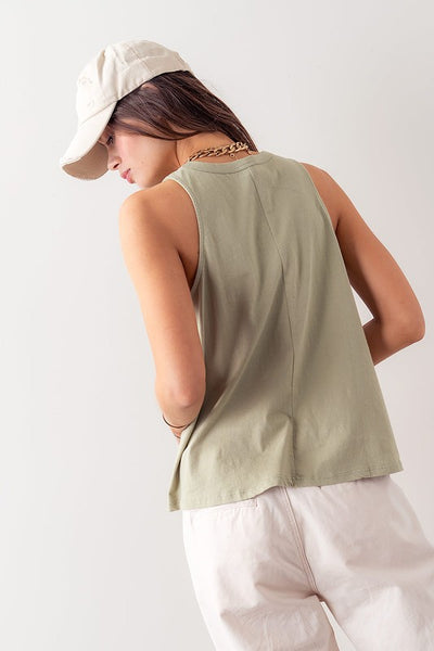 Misty Mineral Washed Tank Top