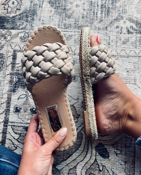 Philly Woven Espadrille Sandals - Taupe