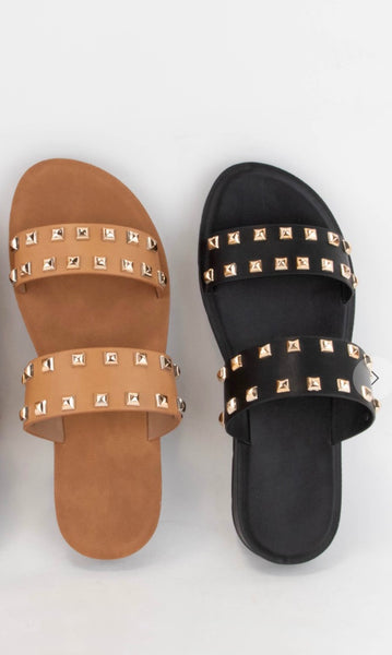 Savannah Showstopper Studded Sandals - Black