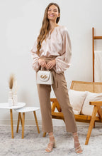 Skyla Bishop Sleeve Top - SIZE MEDIUM
