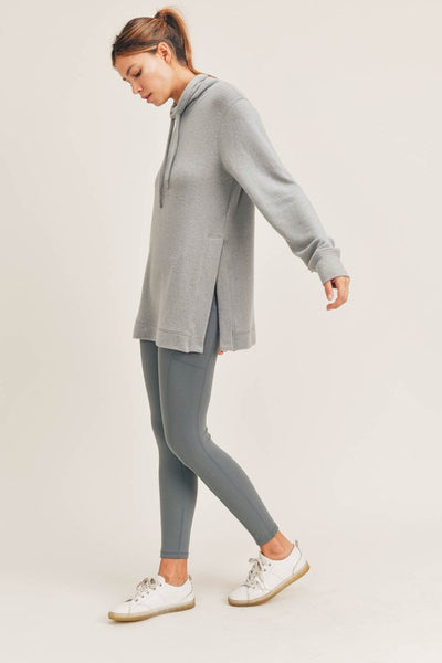 Tatum Cowl Neck Sweater - Grey - SIZE SMALL