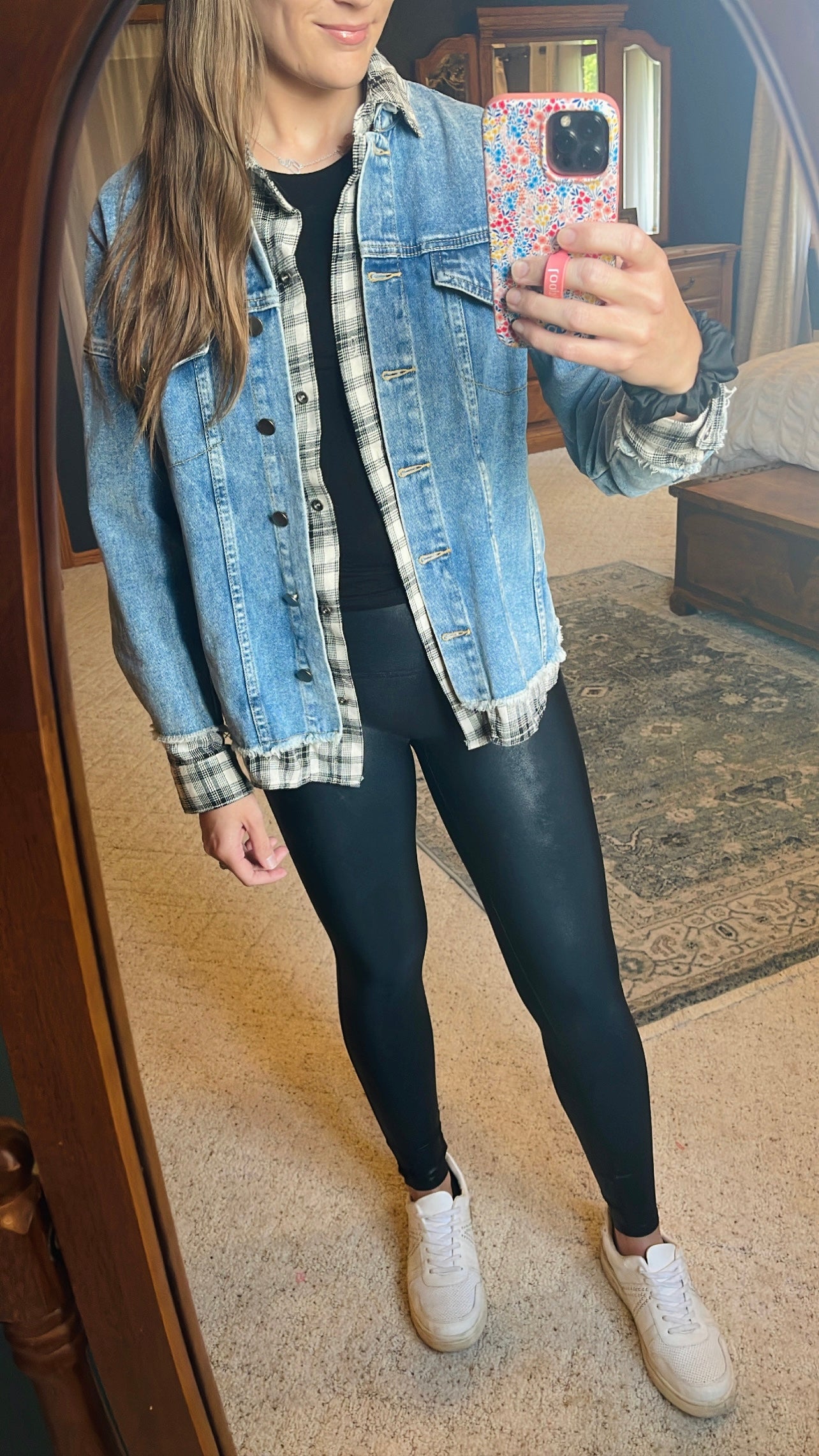 Piper Plaid Jean Jacket - SIZE SMALL
