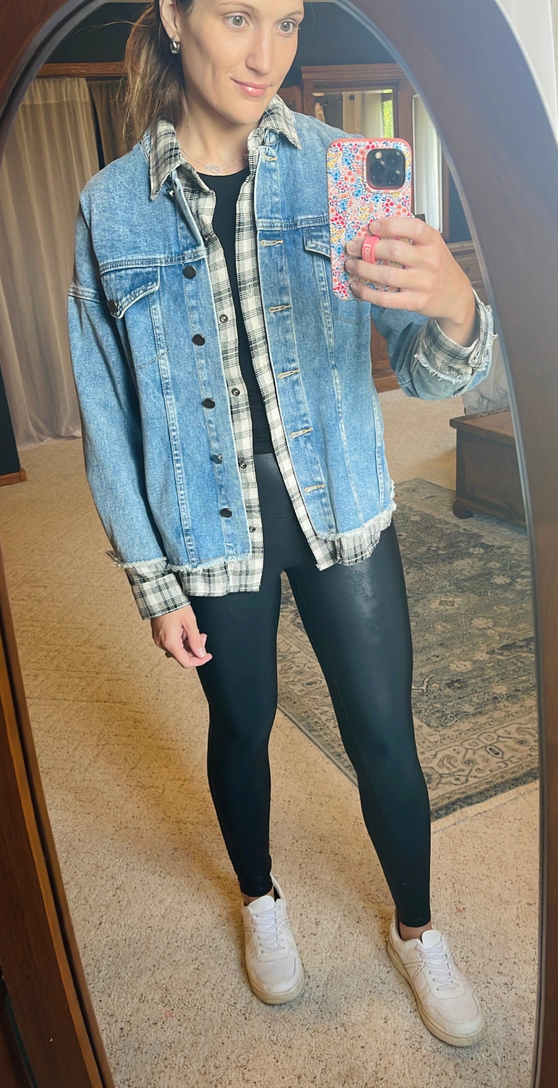 Piper Plaid Jean Jacket - SIZE SMALL