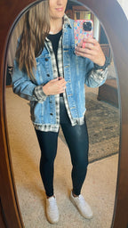 Piper Plaid Jean Jacket - SIZE SMALL